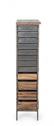 OFFICINA cómoda de acero y madera 132,5h cm