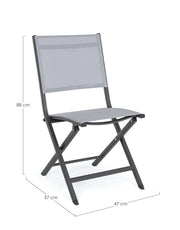 Silla Plegable Elin Antracita-Gris