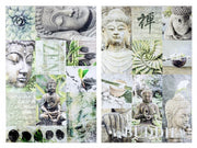 4x Impresión Sobre Lienzo Brillo Meditar Culo2 60X90