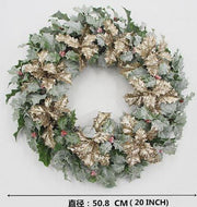 Corona con escoba de carnicero de oro cmø36h50