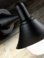 Pequeño aplique inferior E27 linea soda negra