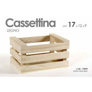 Cassette Decoupage Soporte de madera Cassette de madera 17 x 12 x 9 H CM