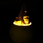 Papá Noel de metal dentro de bola dorada cm ø11h17