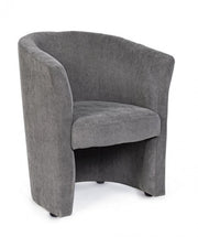 Sillón en madera y tela Antracita BELICE 64,5x63x h76 cm