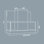 Campana extractora ETRA de acero inoxidable bruñido 90 cm