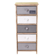Cajonera Brenda botón 5 cajones cm40x29xh90