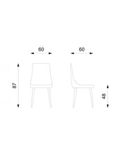 4x Sedia en Microfibra - Zorro