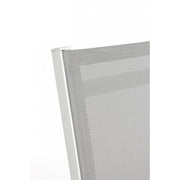 Silla de exterior en aluminio Blanco Gris ELIN 47x57x h88 cm