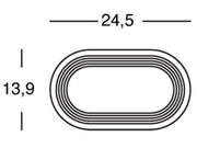 Plafón ovalado 9W Led 4000K linea orion grafito