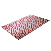 Alfombra poliéster estampada roja 120x180x0,6 cm