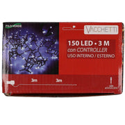 Alambre de luz 150 controlador led blanco cálido cm300 al. uso externo fijo
