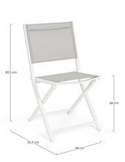 Silla plegable Hilde blanca para exterior