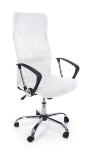 Sillón de oficina en ecopiel blanca Dakar