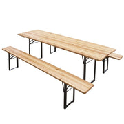 Conjunto cervecero compuesto por mesa 80x200 cm. y 2 bancos Verdelook