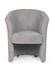 Sillón en madera y tela gris claro BELICE 64,5x63x h76 cm