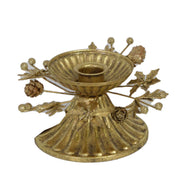 Portavelas de metal piña dorada cm ø12h6