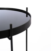 Mesa de metal negro cm 38 x 38 xh 43