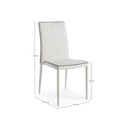 Silla Achille con estructura de acero blanco
