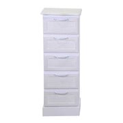 Mueble madera 5 cajones liverpool blanco cm29x23h81