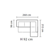 Rinconera Stefy península izquierda almacenaje 268x212