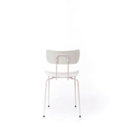 Silla de polipropileno con asiento blanco