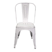 Silla new bristol antigua hierro blanco cm51x43h84