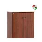 Zapatero antiguo nogal en madera melaminada 2 puertas - 4 baldas 130x71x38