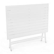 Mesa de exterior en aluminio Blanco ELIN 110x70x h71 cm
