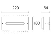 Aplique 10W Led 4000K post linea cafe