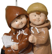 Niños bajo paraguas h33 bola ym-0936 cm. 21 x 19 h 33