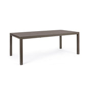 Mueble jardín mesa extensible aluminio marrón Hide 200-300 x 100 cms