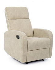 Sillón reclinable manual tejido Iris beige