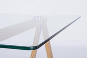 Escritorio moderno Alchimia con tapa de cristal 140x70x76h cm