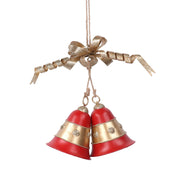 Campana metal rojo cm23x15x6