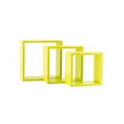 Juego de tres pared de la pared de la pared cúbica Muro de ácido 35-31-27x15 cm