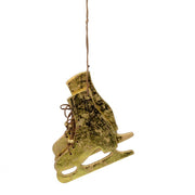 Patines de madera dorados cm30x14x1