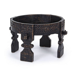 Mesa de centro de madera negra estilo fusión Ø50a - 35h