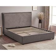 Cama Matrimonial Neso con Almacenamiento en Tela Gris L 170 x P 206 x A 118 cm