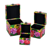 Caja ecopiel 1-3 cuadrado multicolor cm22x22h22