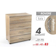Cajón de cajones 4 Cajones de roble 68 x 40 x 83 H Camero Studio