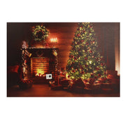 Panel LED multicolor rectangular de madera cm60x40h1,8