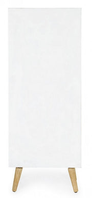 Mueble 1 Puerta 2 Cajones Eloise en madera natural cm 48x35x121h