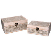 Caja madera blanqueada rectangular 1-2 cm30x20h14