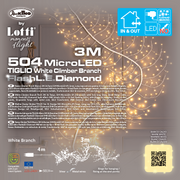 CLIMBER LIMA RAMA Blanco 504 MicroLED FlashLED 4m+300cm Luces Navidad