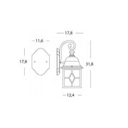 Bottom Aplique E27 linea arroz negroplata