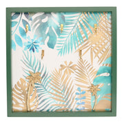 Llavero madera hojas verdes 5 plazas cm29x29x3