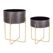 Juego de 2 puertas de aluminio estilo diseño negro
