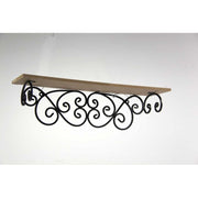 Estante de metal con top de madera 51 x 13 x 14 cm