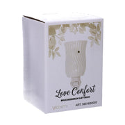 Quemador de esencias tapón cerámico blanco 9,8x7,5h13,8 cm