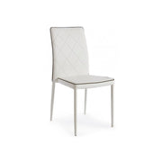 Silla Achille con estructura de acero blanco